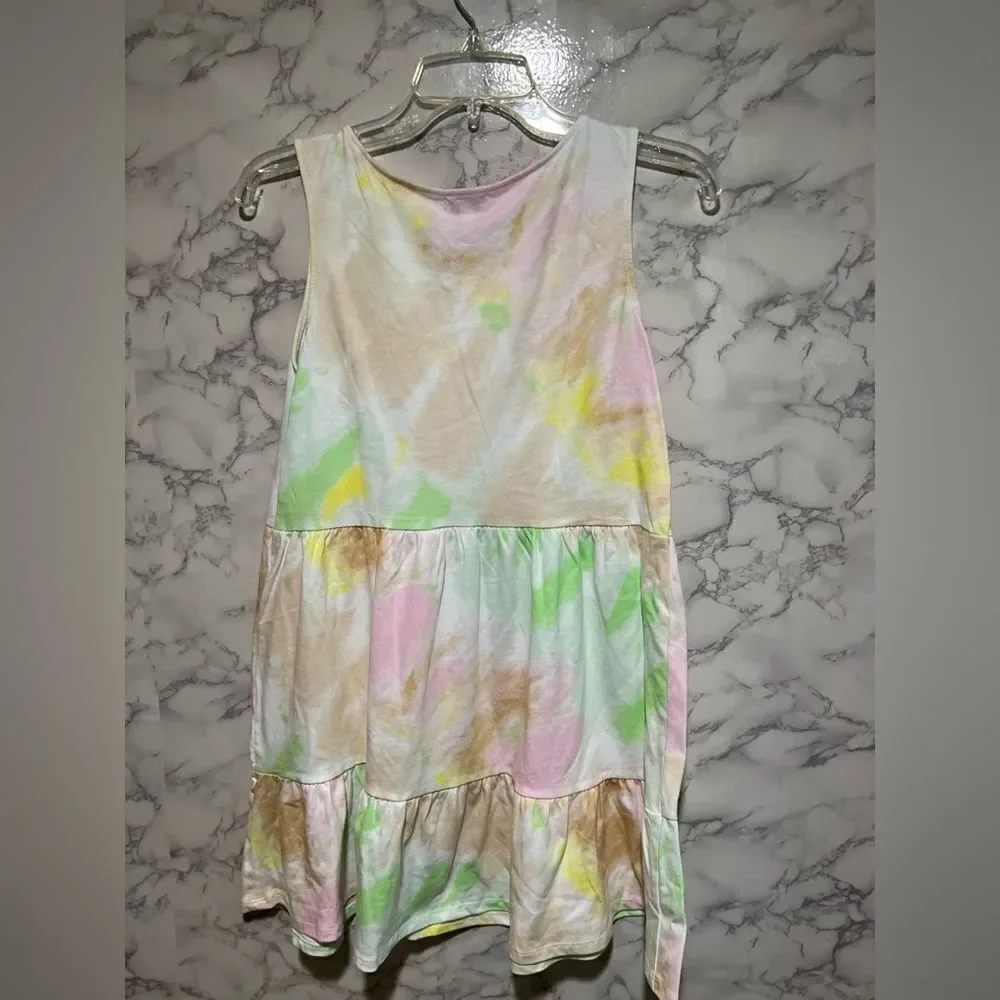 Love, Fire NWT Girl's Pastel Tie Die Dress - Size XL